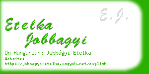 etelka jobbagyi business card